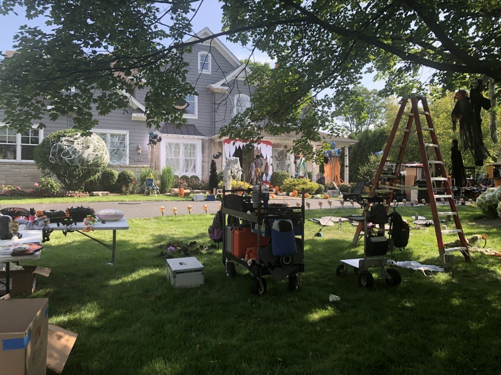 Behind the scenes: Michaels Halloween House commercial set dressing