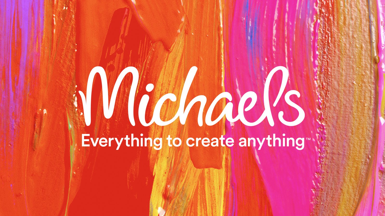 Refreshed Michaels brand mark with 'Everything to create anything' tagline